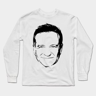 Robin Williams Stencil Artwork Long Sleeve T-Shirt